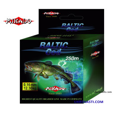 Плетеный шнур Mikado BALTIC COD диаметр 0,20мм размотка 250м зелёный